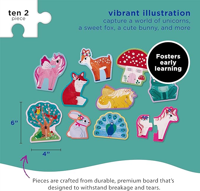 Let's Begin 2-Piece Puzzle - Unicorn