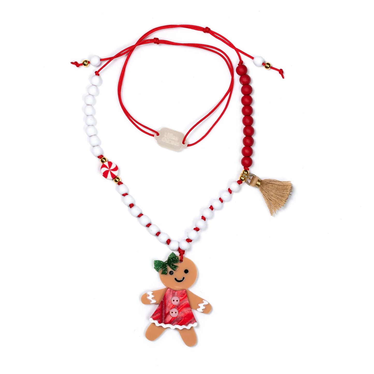 Gingerbread Girl Red Necklace