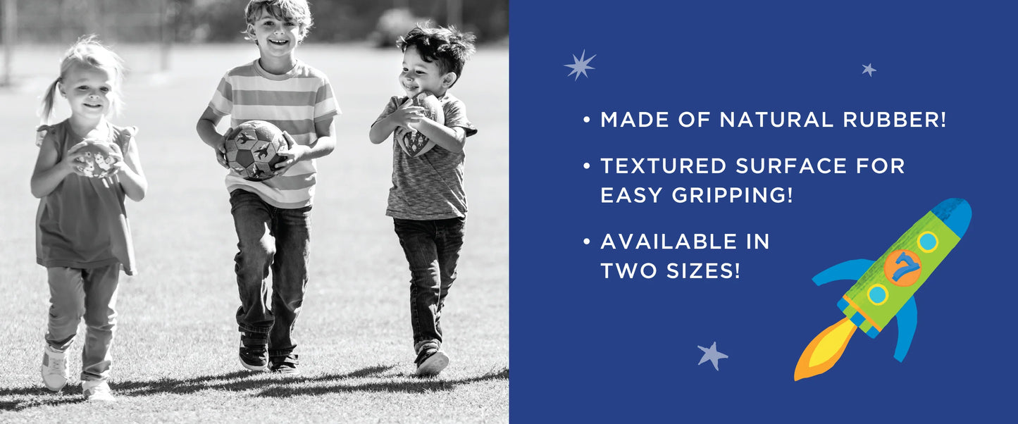 5" Playground Ball - Blue Construction