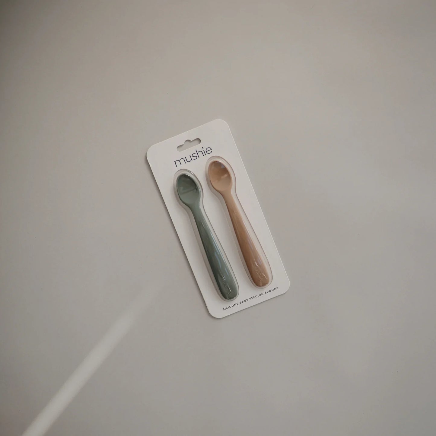 Silicone Feeding Spoons - Set of 2 | Dried Thyme/Natural