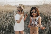 Round Two Tone Sunglasses - Dusty Rose