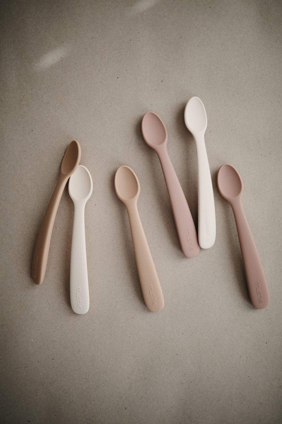 Silicone Feeding Spoons - Set of 2 | Blush / Shifting Sand