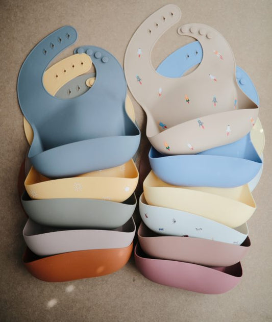 Silicone Baby Bib | Pink Confetti