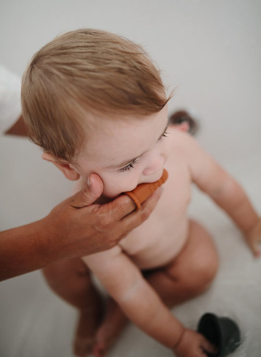 Finger Toothbrush | Shifting Sand / Cambridge Blue