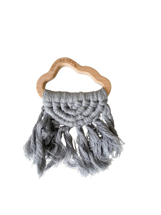 Cloud Macrame Teether | Grey