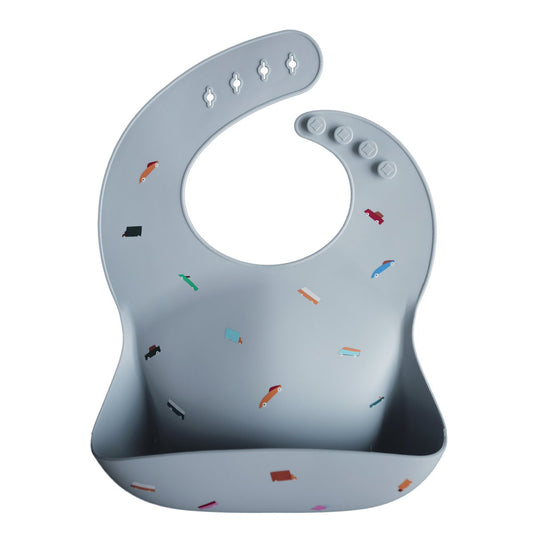 Silicone Baby Bib | Retro Cars