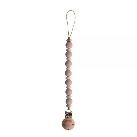 Pacifier Clip - Beads + Wood | Blush