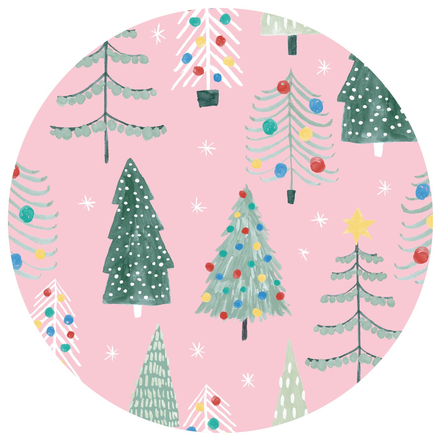 Twinkling Trees Bamboo Viscose Zippy | Pink