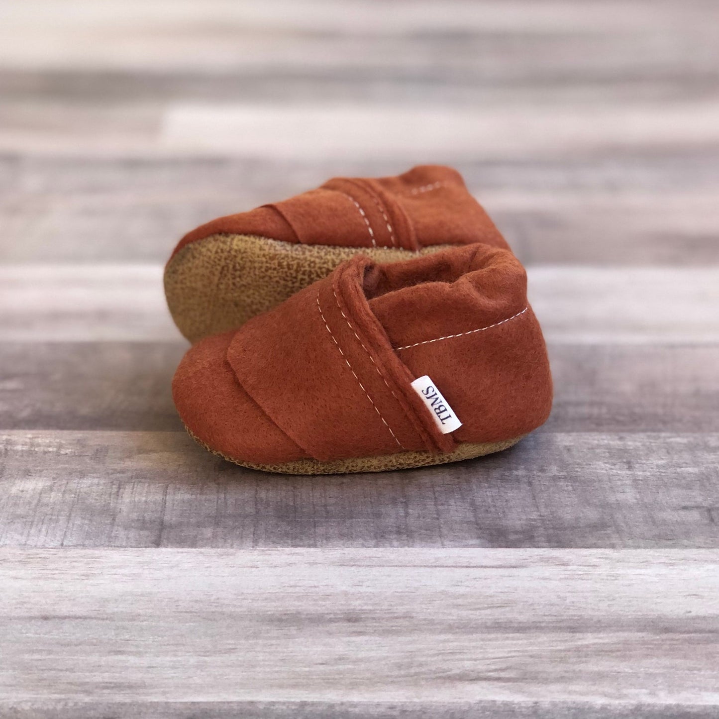 Trendy Baby Moccasins | Copper Felt