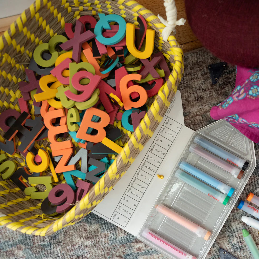 2" 75pc Lowercase Magnetic Letters in Rainbow Pop
