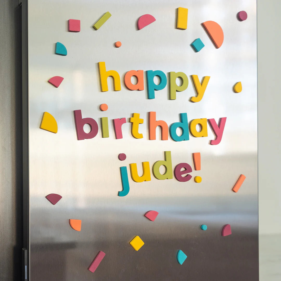 2" 75pc Lowercase Magnetic Letters in Rainbow Pop