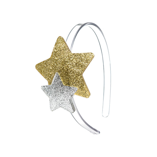 Stars Double Gold Silver Headband
