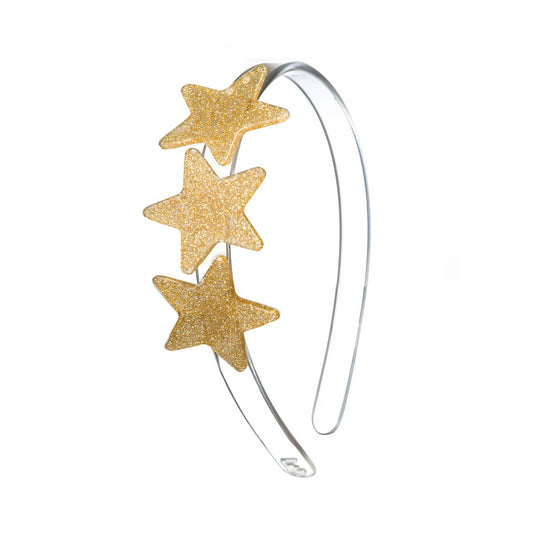 Stars Glitter Gold Headband