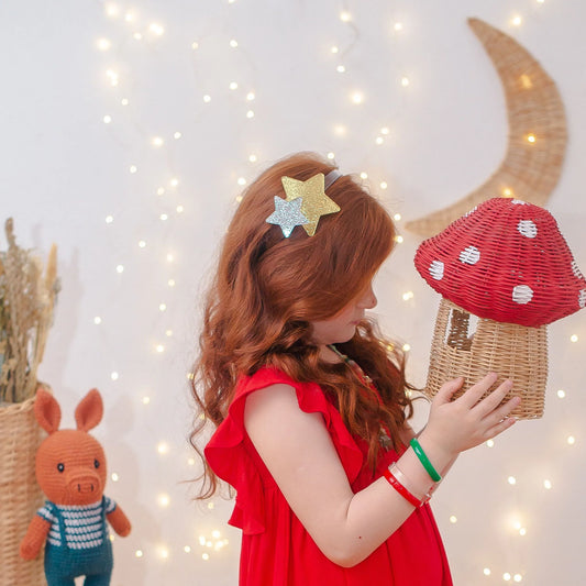 Stars Double Gold Silver Headband