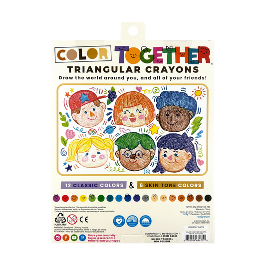 Color Together Triangular Crayons - Set of 18