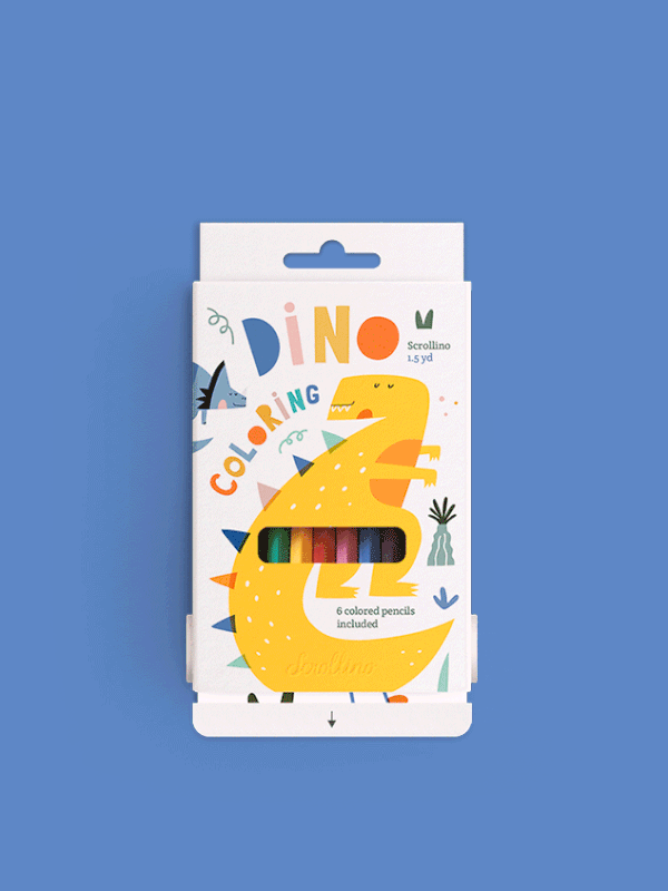 Scrollino Dino Coloring