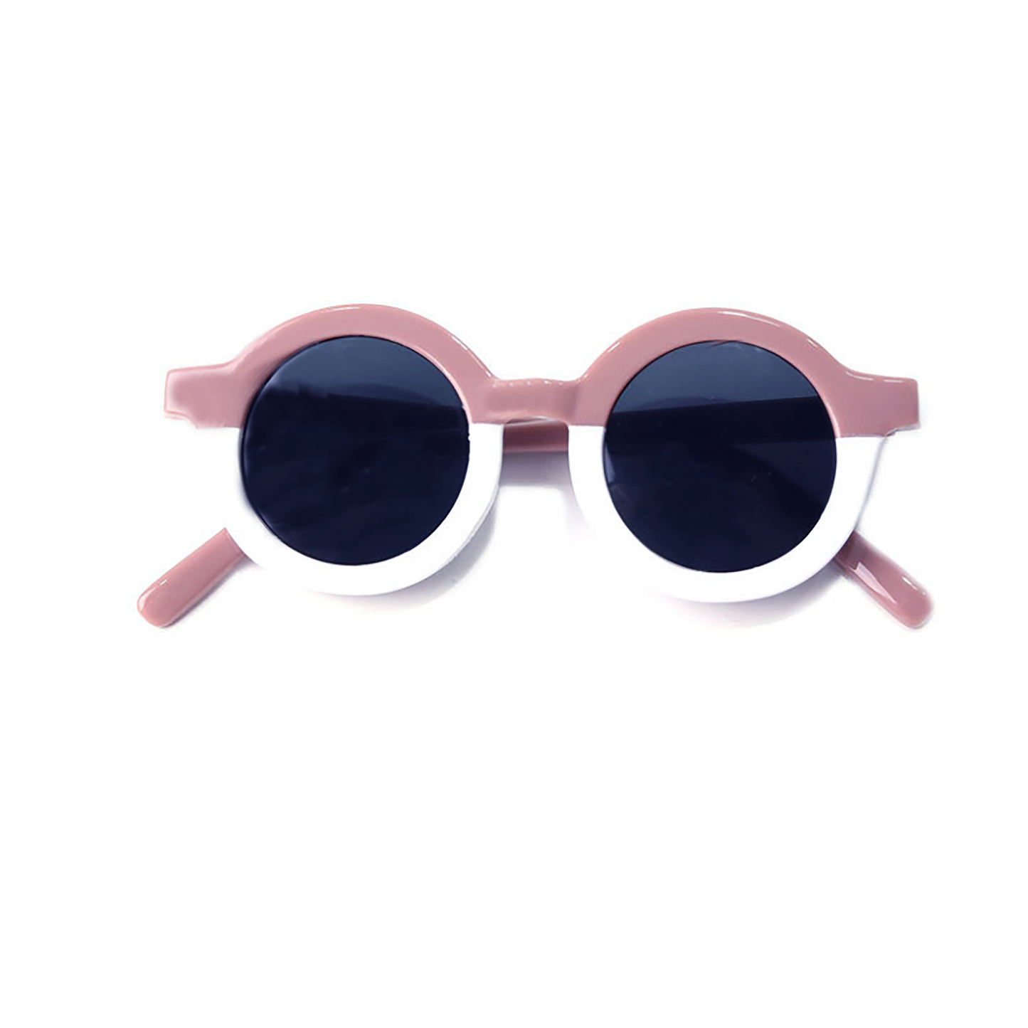 Round Two Tone Sunglasses - Dusty Rose