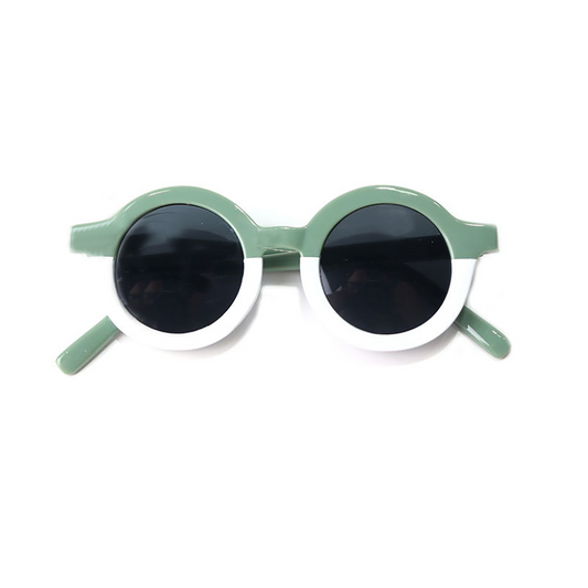 Round Two Tone Sunglasses - Succulent Green