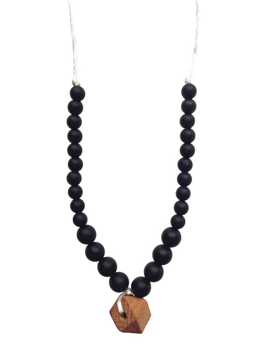 The Collins Teething Necklace | Black