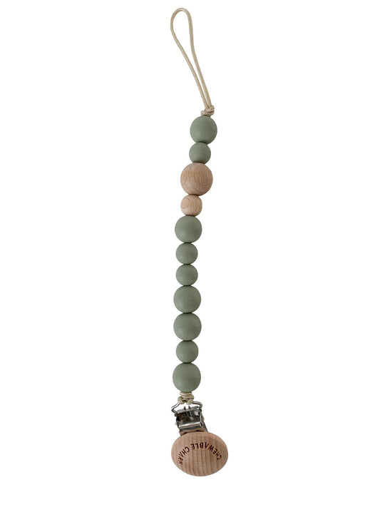 Classic Pacifier Clip | Wood + Succulent