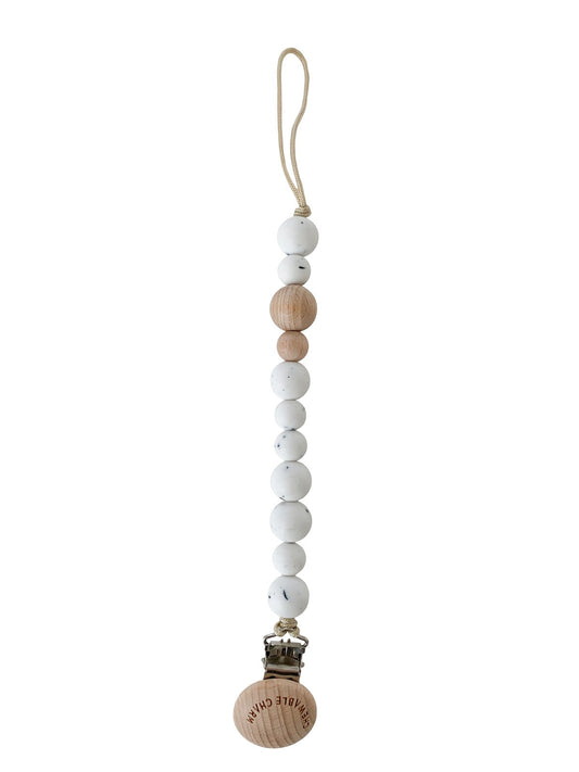 Classic Pacifier Clip | Wood + Moonstone