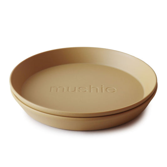 Round Dinnerware Plates - Set of 2 | Mustard