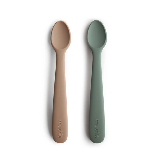 Silicone Feeding Spoons - Set of 2 | Dried Thyme/Natural
