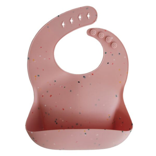 Silicone Baby Bib | Pink Confetti