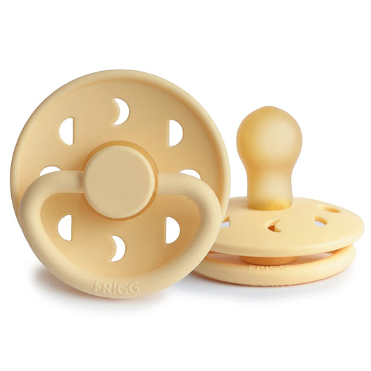 FRIGG Moon Phase Natural Rubber Baby Pacifier - Pale Daffodil