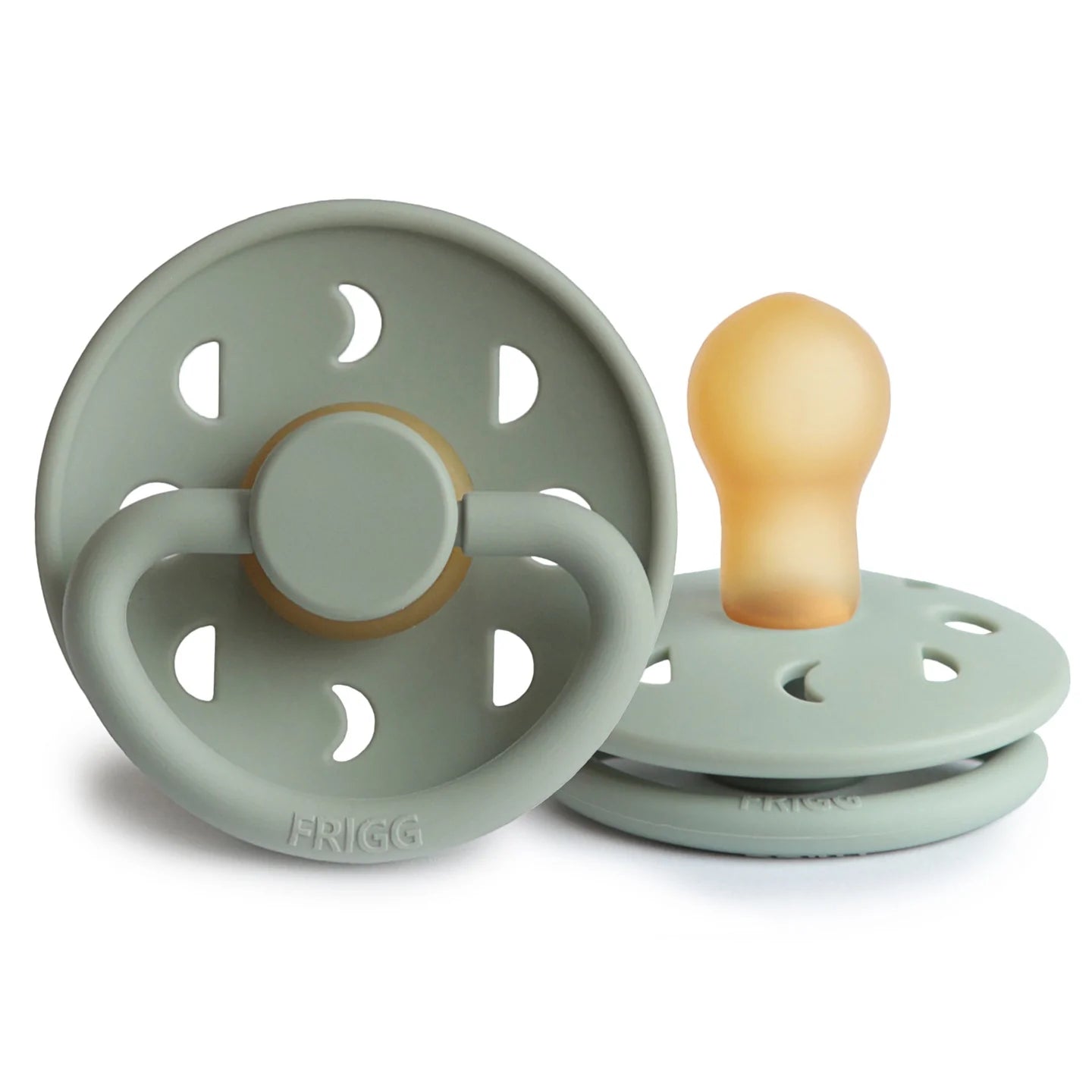 FRIGG Moon Phase Natural Rubber Baby Pacifier - Sage