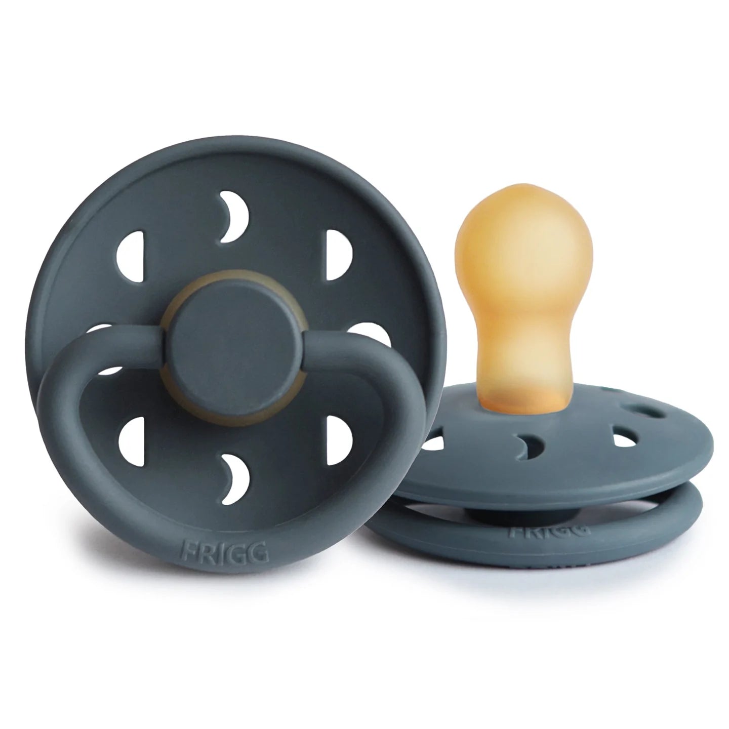 FRIGG Moon Phase Natural Rubber Baby Pacifier - Slate