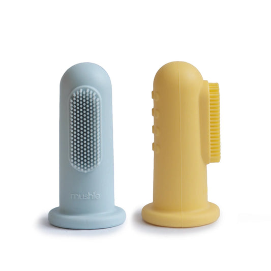 Finger Toothbrush | Powder Blue/Daffodil