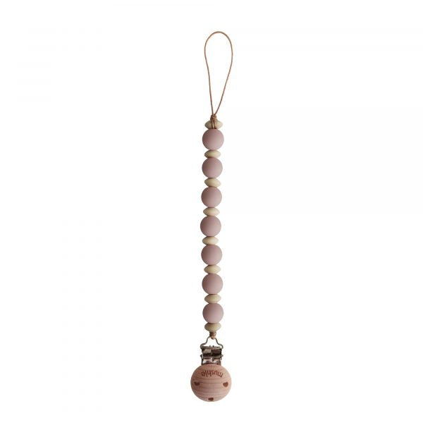 Pacifier Clip - Beads + Wood | Blush