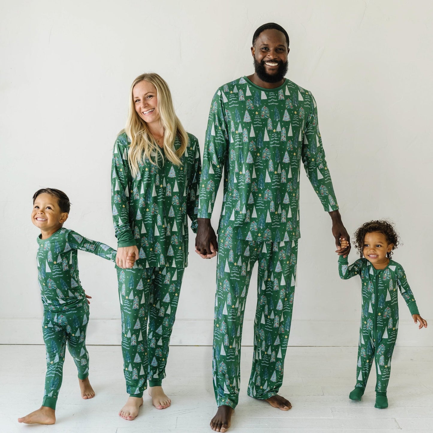 Twinkling Trees - Men's Bamboo Viscose Pajama Pants | Green