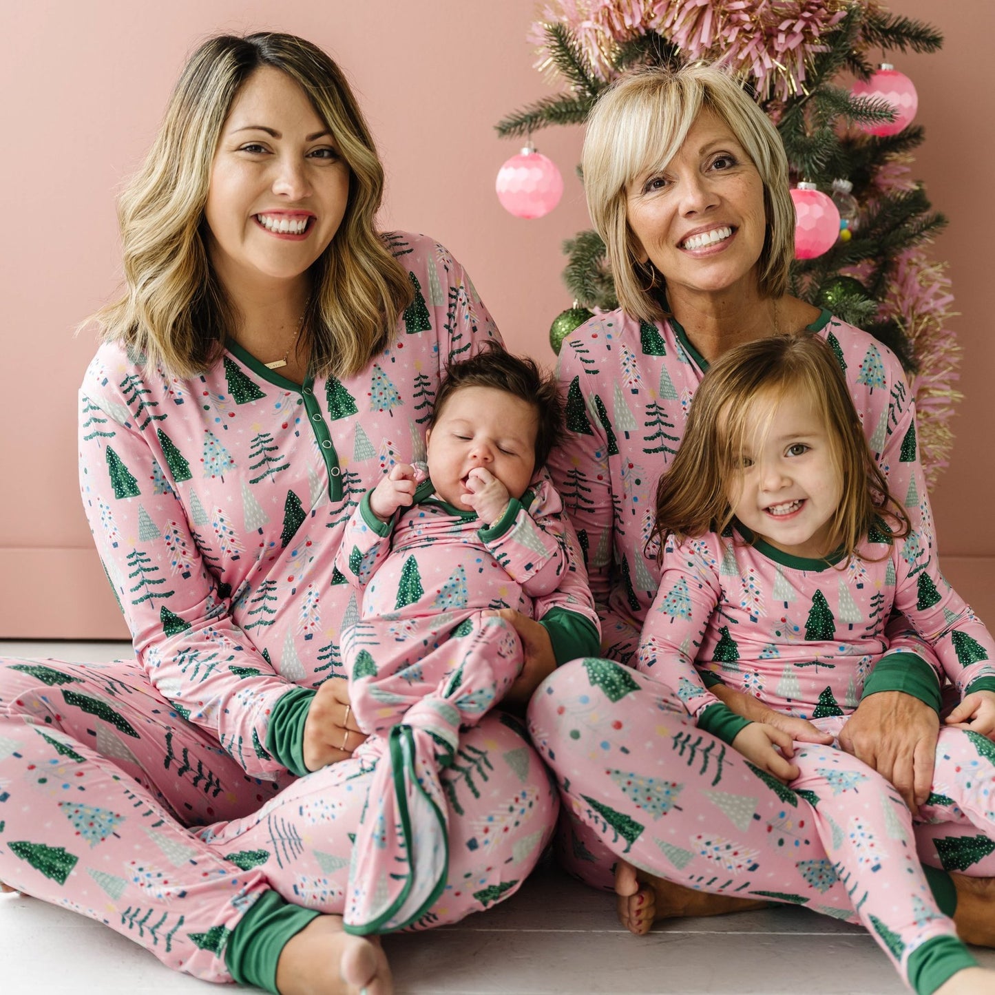 Twinkling Trees Women's Bamboo Viscose Pajama Pants | Pink