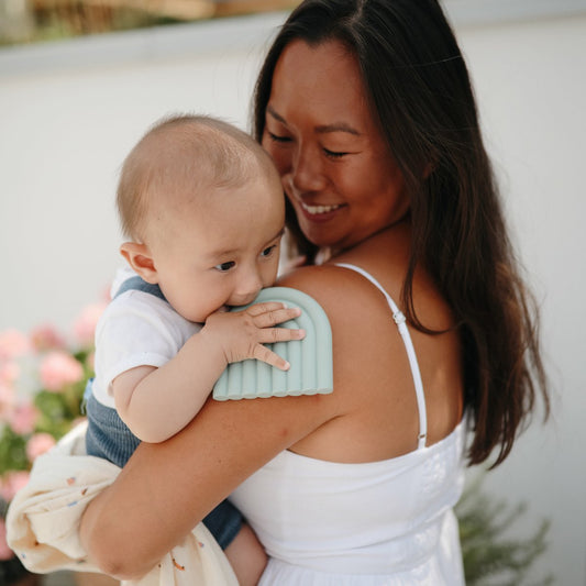 Rainbow Teether | Cambridge Blue