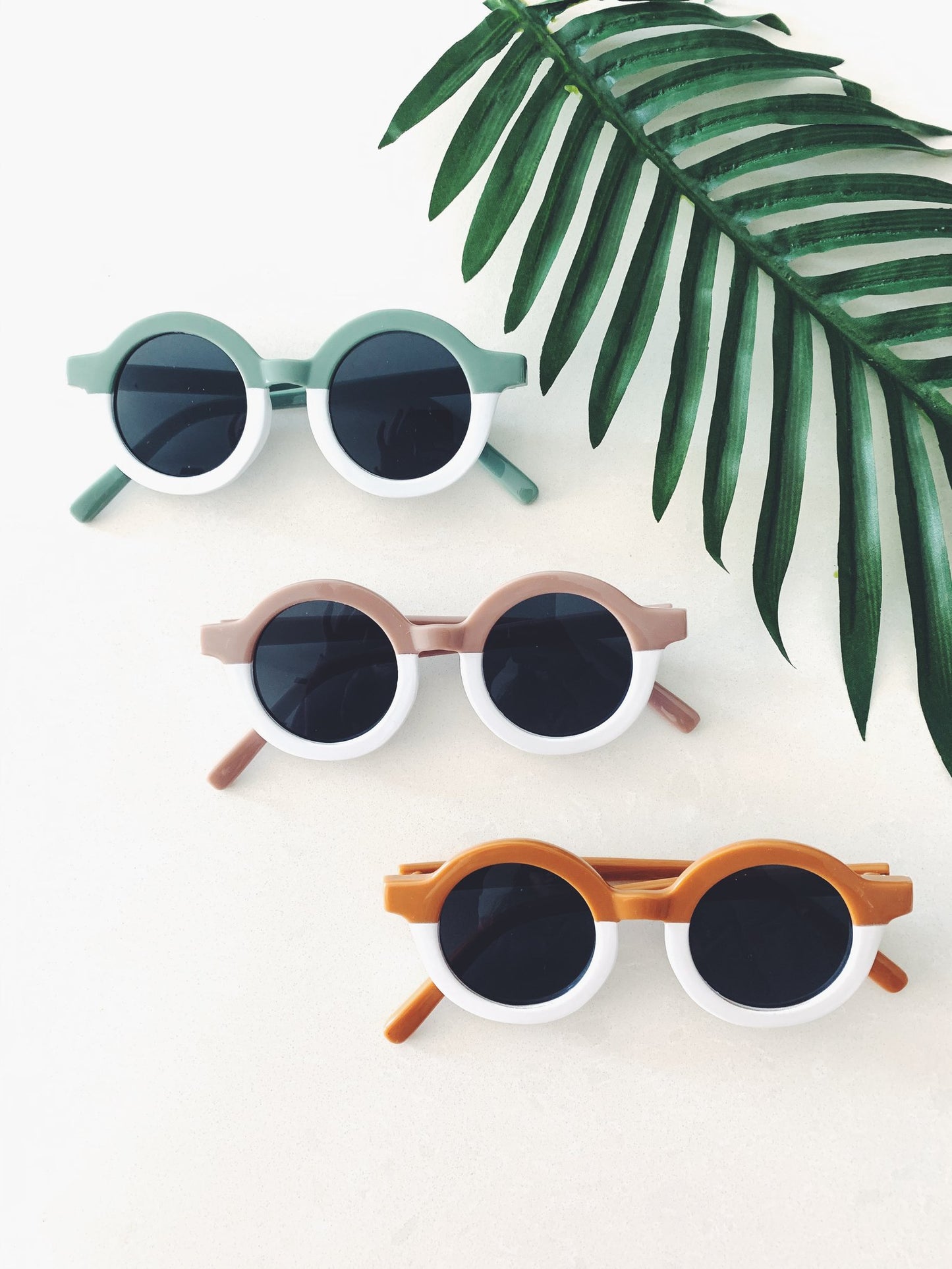 Round Two Tone Sunglasses - Fawn