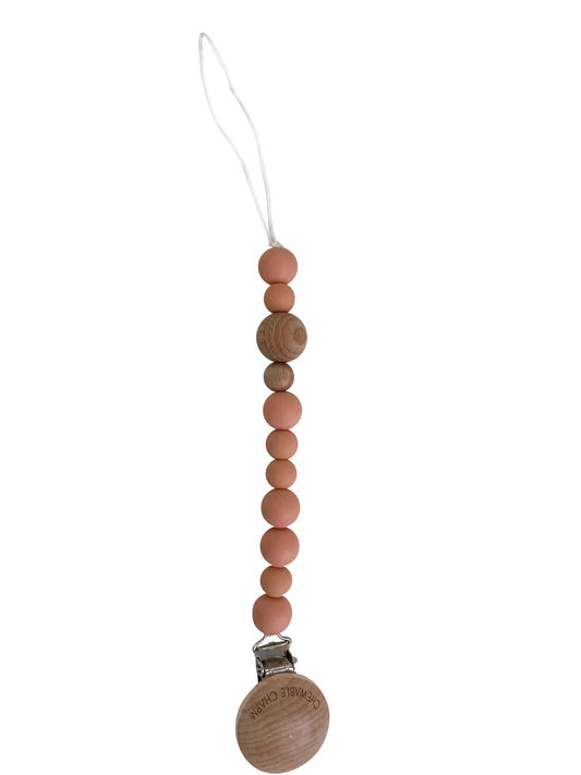 Classic Pacifier Clip | Wood+ Melon