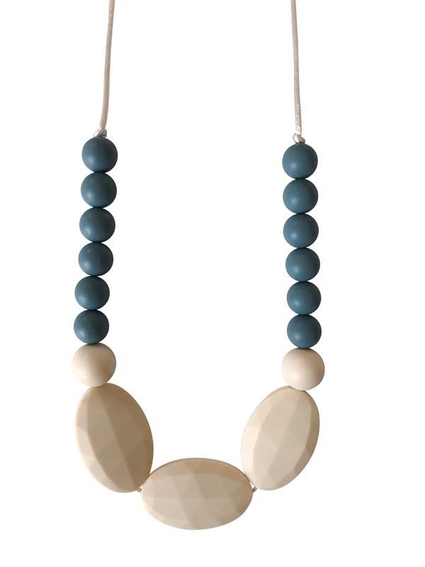 The Hudson Teething Necklace | Grey