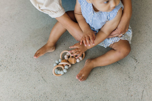 Teether Ring - Silicone + Wood | Oat