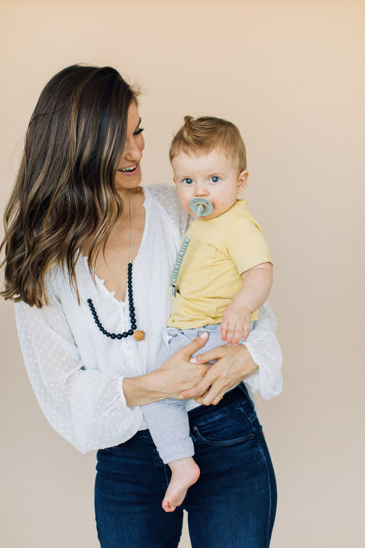 The Collins Teething Necklace | Black