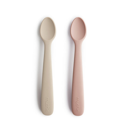 Silicone Feeding Spoons - Set of 2 | Blush / Shifting Sand