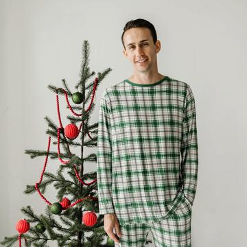 Noel Plaid Men's Bamboo Viscose Pajama Top